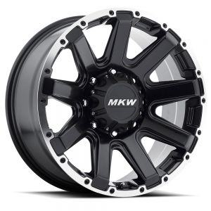 18x9 MKW Offroad Wheels M94 8x180 10et 125.2 Hub Satin Black Machined