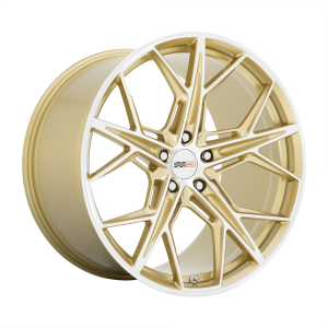 22x10.5 5x120 Cray Wheels Hammerhead Gloss Gold With Mirror Cut Face 52 offset 67.06 hub