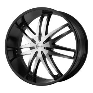 24x9.5  Helo Wheels HE868 Gloss Black With Machined Face 35  offset  72.6  hub