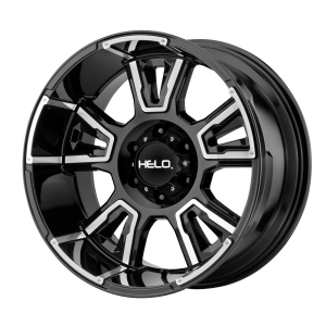 20x9  Helo Wheels HE914 Gloss Black Machined 0  offset  78  hub