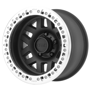 17x9  KMC Wheels KM229 Machete Crawl Satin Black Machined Bead Ring -38  offset  125.5  hub