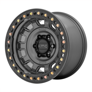 17x9  KMC Wheels KM236 Tank Beadlock Anthracite -15  offset  108  hub
