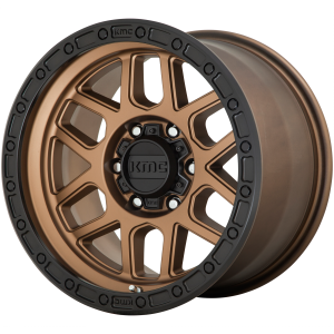 17x9  KMC Wheels KM544 Mesa Matte Bronze With Black Lip -12  offset  110.1  hub
