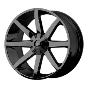 22x9.5  KMC Wheels KM651 Slide Gloss Black 38  offset  78.3  hub