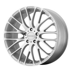 17x7  KMC Wheels KM693 Maze Silver With Machined Face 45  offset  72.6  hub