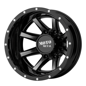 17x6.5 8x165.1 Moto Metal Offroad Wheels MO995 Gloss Black Machined - Rear -155  offset  125.5  hub