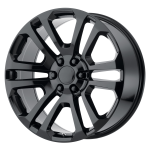 22x9 6x139.7 OE Creations Replica Wheels PR158 Gloss Black 24 offset 78.1 hub