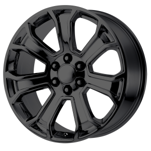 22x9 6x139.7 OE Creations Replica Wheels PR166 Gloss Black 24 offset 78.1 hub
