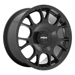 19x8.5 Blank Rotiform Wheels R187 TUF-R Gloss Black 20 offset 72.7 hub
