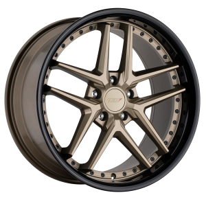 18x8.5 5x114.3 TSW Wheels Premio Matte Bronze With Gloss Black Lip 40 offset 76.1 hub