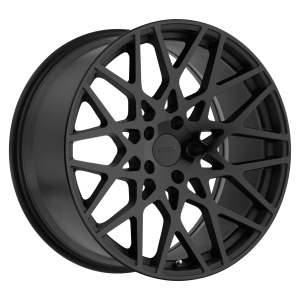 18x8.5 5x120 TSW Wheels Vale Double Black - Matte Black With Gloss Black Face 40 offset 76.1 hub