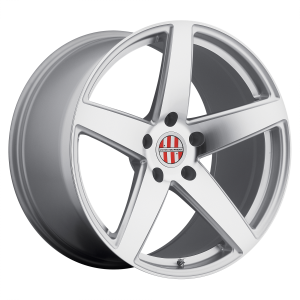 18x10.5 5x130 Victor Equipment Wheels Baden Silver With Mirror Cut Face 55 offset 71.5 hub