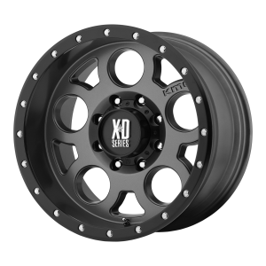 15x8 6x139.7 XD Series Offroad Wheels XD126 Enduro Pro Matte Gray W Black Reinforcing Ring -19 offset 106.25 hub