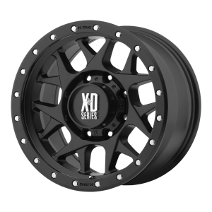 16x7 5x112 XD Series Offroad Wheels XD127 Bully Satin Black With Reinforcing Ring 26 offset 57.1 hub