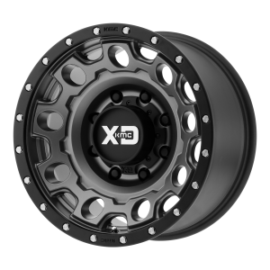 18x9 6x139.7 XD Series Offroad Wheels XD129 Holeshot Matte Gray W Black Reinforcing Ring 18 offset 106.25 hub