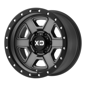17x9 5x127 XD Series Offroad Wheels XD133 Fusion Off-Road Satin Gray With Satin Black Lip -12 offset 72.6 hub