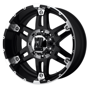18x8.5 5x127 XD Series Offroad Wheels XD797 Spy Gloss Black Machined 18 offset 78.3 hub
