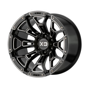 20x10 6x139.7 XD Series Offroad Wheels XD841 Boneyard Gloss Black Milled -18 offset 106.25 hub