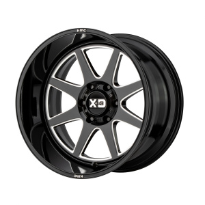 20x9 8x165.1 XD Series Offroad Wheels XD844 Pike Gloss Black Milled 0 offset 125.5 hub