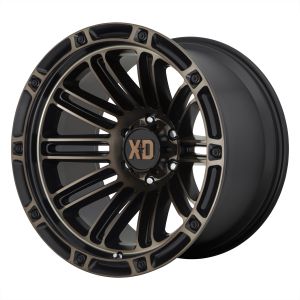 20x9 5x127 XD Series Offroad Wheels XD846 Double Deuce Satin Black With Dark Tint 0 offset 71.5 hub
