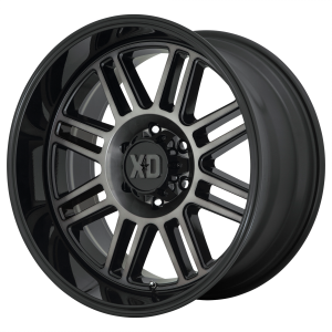 22x10 6x139.7 XD Series Offroad Wheels XD850 Cage Gloss Black With Gray Tint -18 offset 106.25 hub