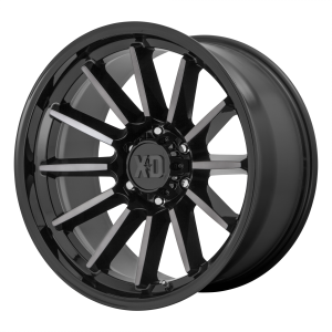 17x9 6x139.7 XD Series Offroad Wheels XD855 Luxe Gloss Black Machined With Gray Tint 0 offset 106.1 hub