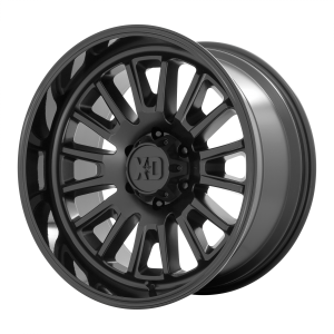 20x9 8x165.1 XD Series Offroad Wheels XD864 Rover Satin Black With Gloss Black Lip 18 offset 125.1 hub