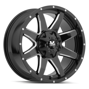 17x9 Off Road Monster Wheels M08 6x135 -19 ET 106.4 hub - Gloss Black Milled