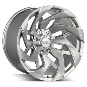 22x12 Off Road Monster Wheels M24 6x135 31 ET 106.4 hub - Brushed Face Silver