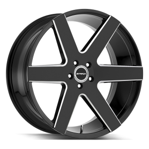 20x8.5 Strada Wheels Coda BLANK 15 ET 72.6 hub - Gloss Black Milled