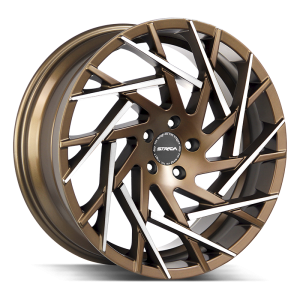20x8.5 Strada Wheels Nido 5x114.3 35 ET 72.6 hub - Bronze Machined Tips
