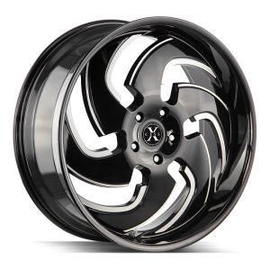 22x9 Xcess Wheels X03 5x115 15 ET 72.6 hub - Gloss Black Milled