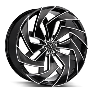 22x9 Xcess Wheels X04 5x115 15 ET 72.6 hub - Gloss Black Milled